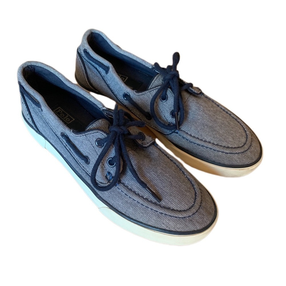 Polo Men’s Shoes Casual Sneakers Blue Gray White - Picture 3 of 10